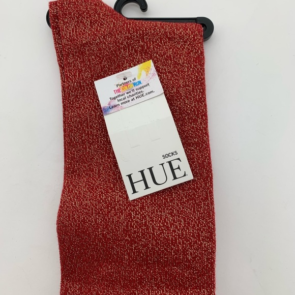 4/$25 4 PR Hue Sparkle Socks Red & Purple NEW - Picture 4 of 7